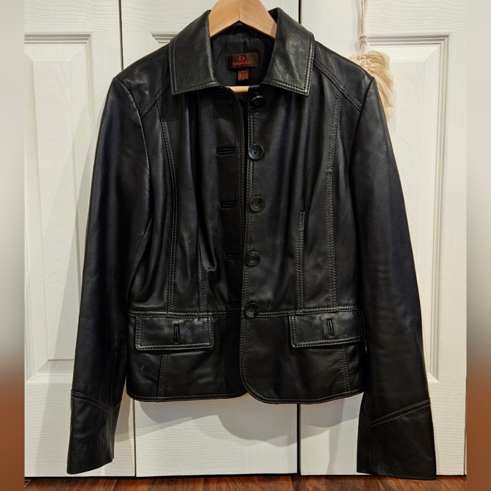 Danier Black Genuine Leather Jacket